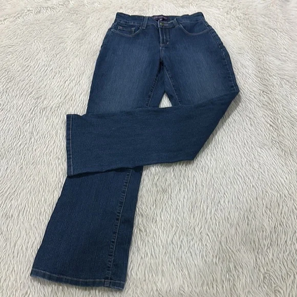 NYDJ women’s lift tuck blue denim stretchy jeans size 4 petite - Picture 3 of 10